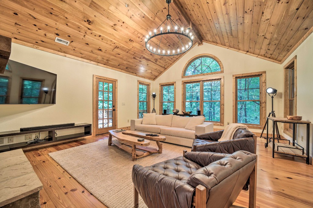Western North Carolina Chalet w/ Game Room & Decks - Interior 1